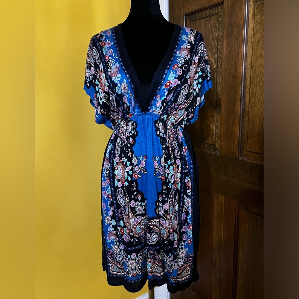 Y2K Vintage Juniors Deep V Dress